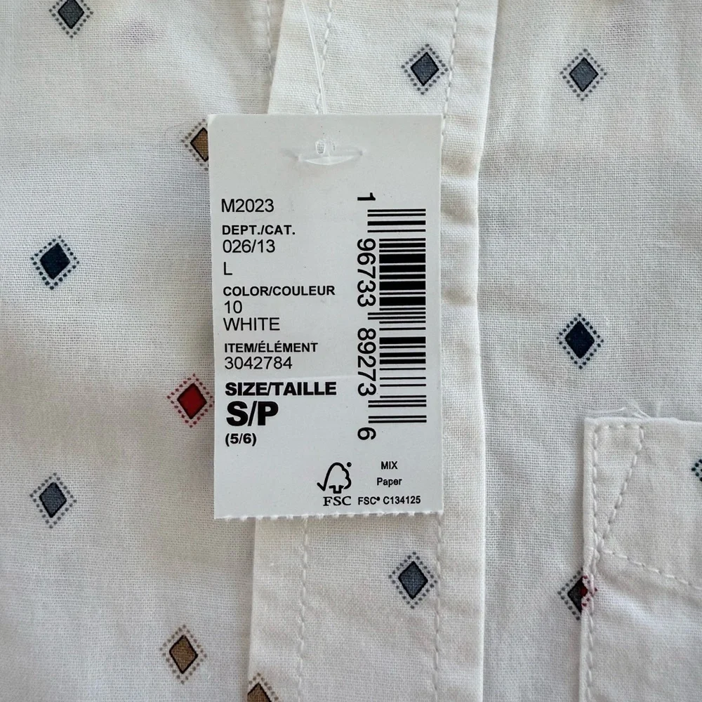 The Children's Place White Button Down Shirt NWT Size 5/6